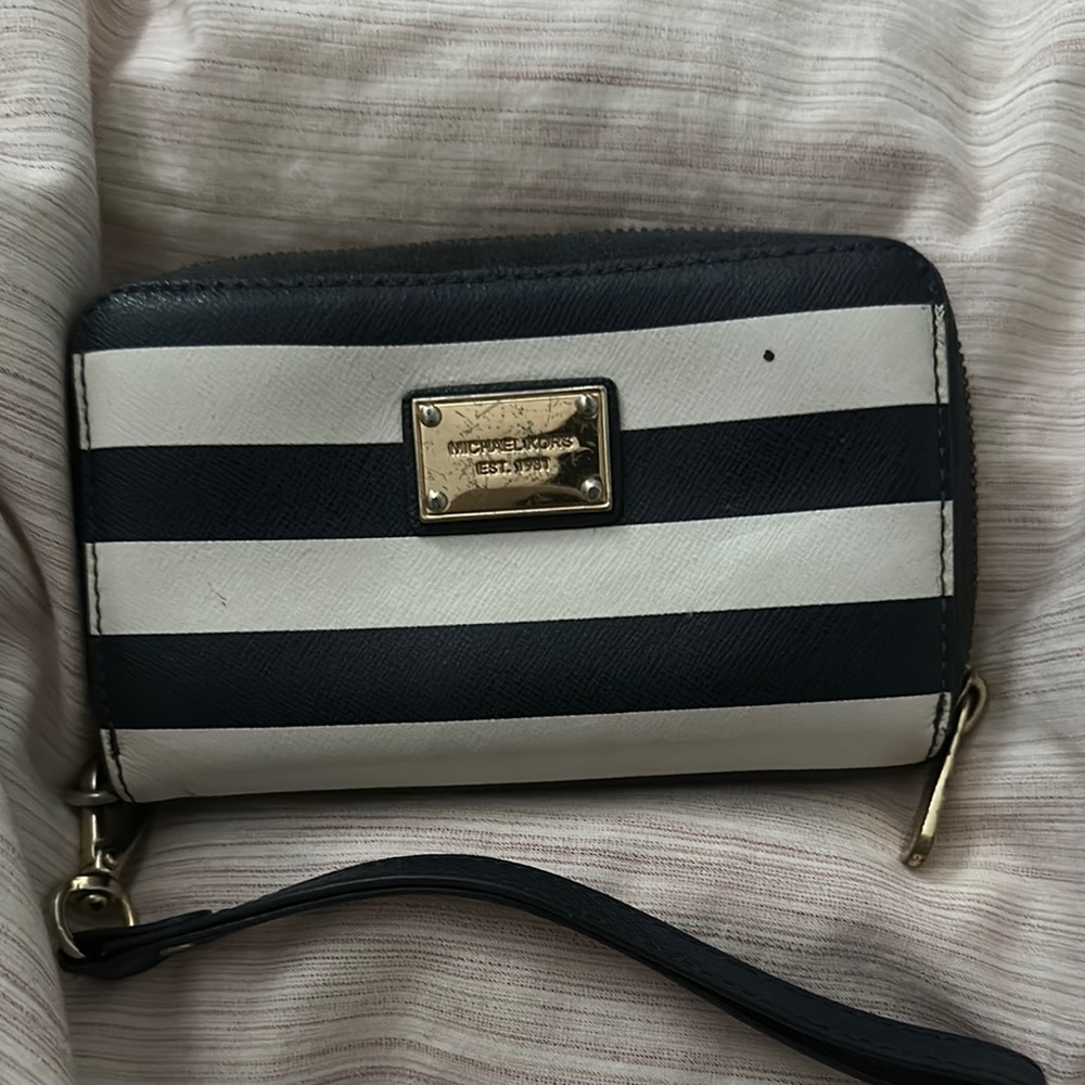 Michael Kors Blue and White Striped Women's Bag
